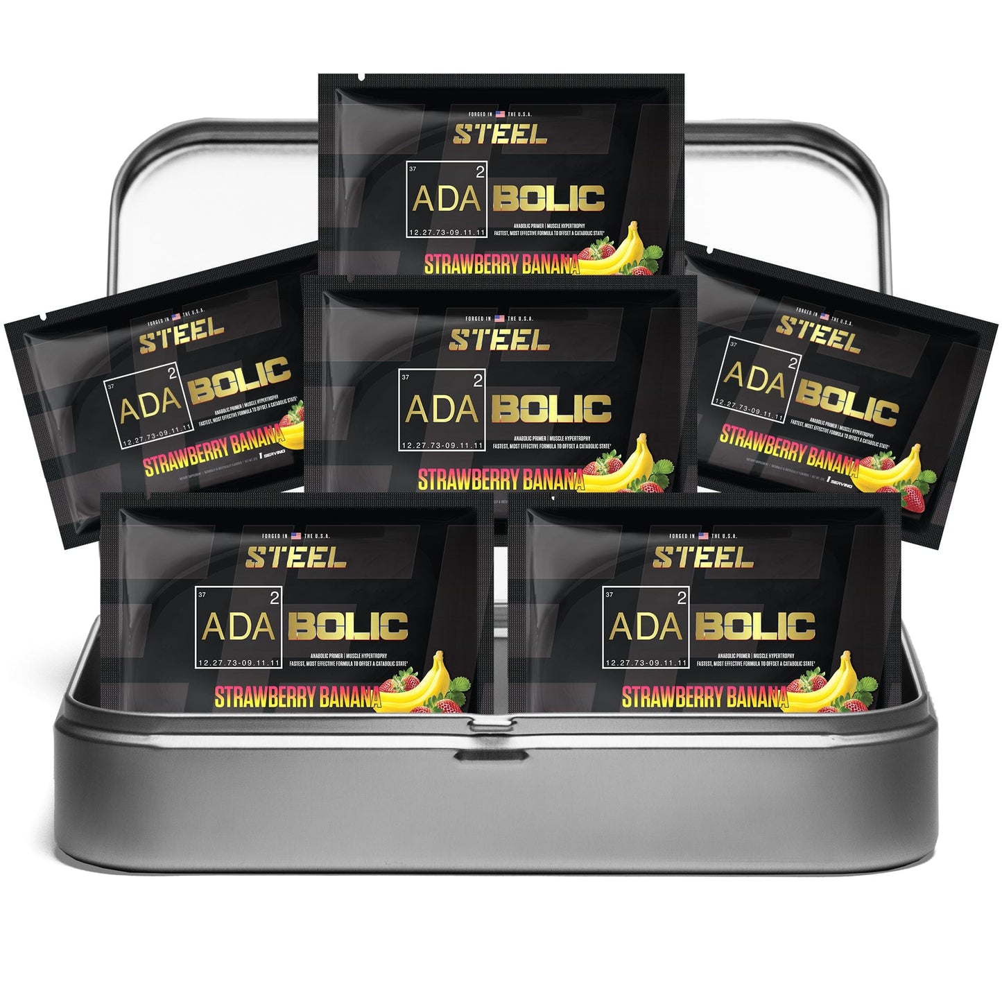 Steel Supplements Sample Strawberry Banana / Travel Kit (6 sample packets) ADABOLIC Sample packets