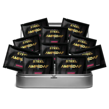 Steel Supplements Sample Berryburst / Travel Kit (10 Samples Packets) Amped-AF Sample Packets