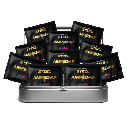 Steel Supplements Sample Blue Raspberry / Travel Kit (10 Samples Packets) Amped-AF Sample Packets