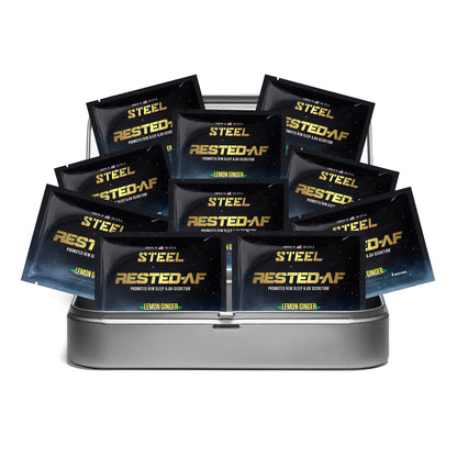 The Steel Supplements Sample Travel Kit (10 Samples Packets) / Lemon Ginger RESTED-AF Sample Packets