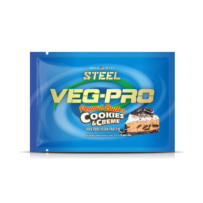 The Steel Supplements Sample Peanut Butter Cookies & Creme / 1 Serving Veg-Pro Sample Packets