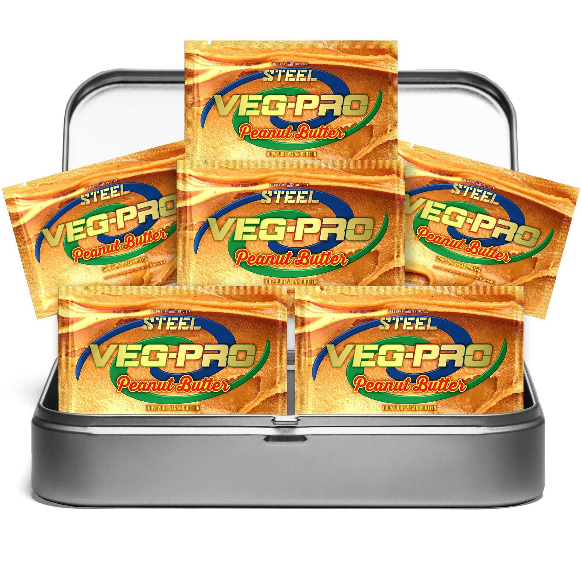 The Steel Supplements Sample Peanut Butter / Travel Kit (6 Samples) Veg-Pro Sample Packets