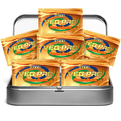 The Steel Supplements Sample Peanut Butter / Travel Kit (6 Samples) Veg-Pro Sample Packets