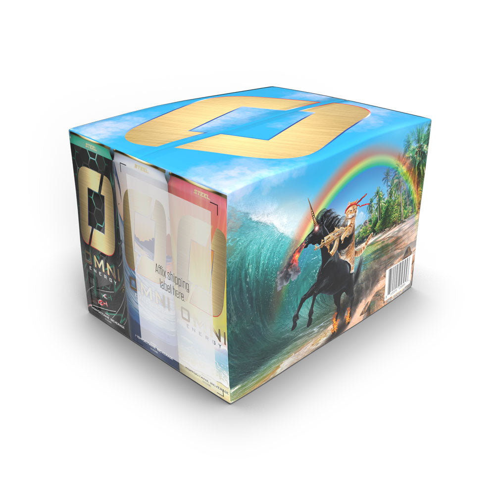 開封のみ☆正規品　BigintoEnergy ROCKTHEUNIVERSE Variety Pack- Case of 12 Cans – Omni Energy Drink-Wholesale